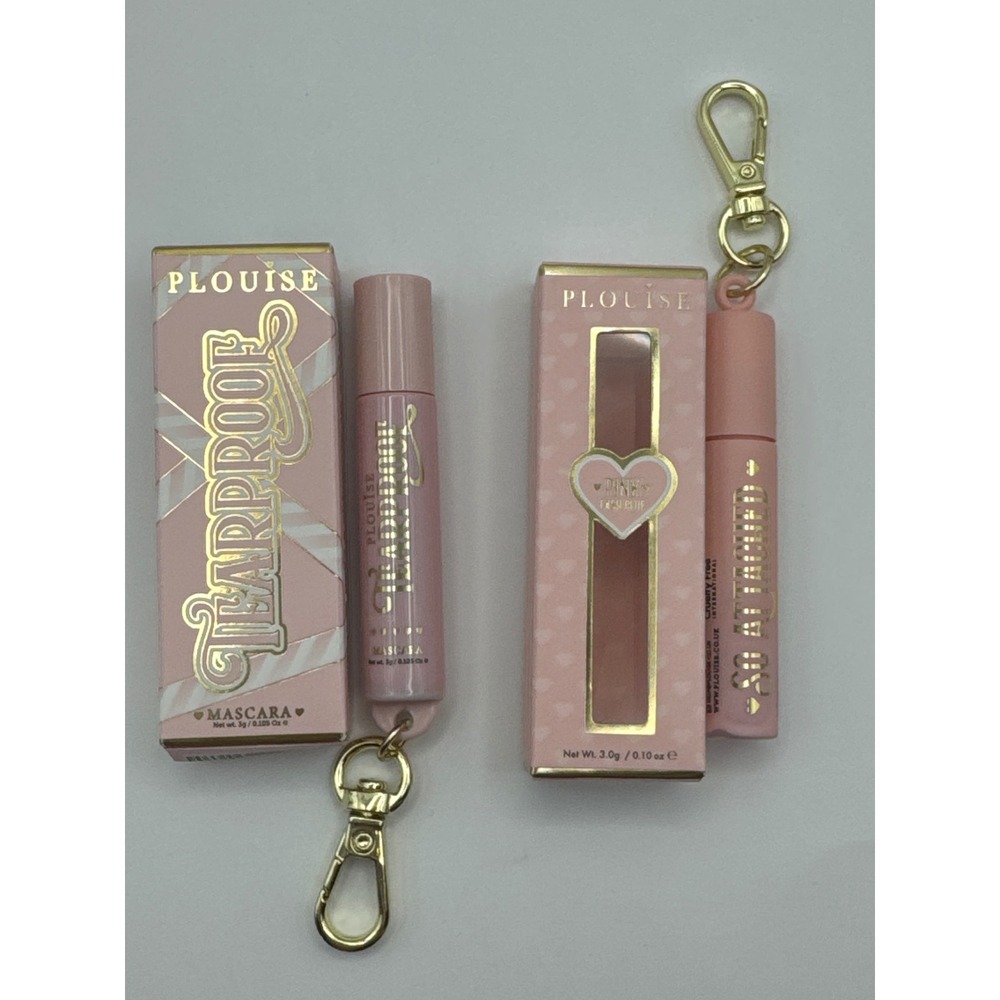 Plouise Tearproof Black Mascara & So Attached Pink Lash Glue Keychain‎ Mini Set